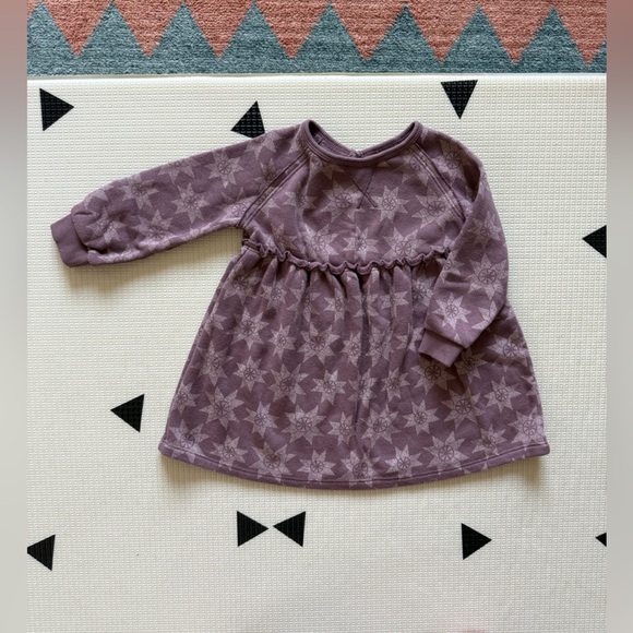 Little Co.|Baby girl Muted boho long sleeve Dress,super soft•••organic cotton - Picture 5 of 7